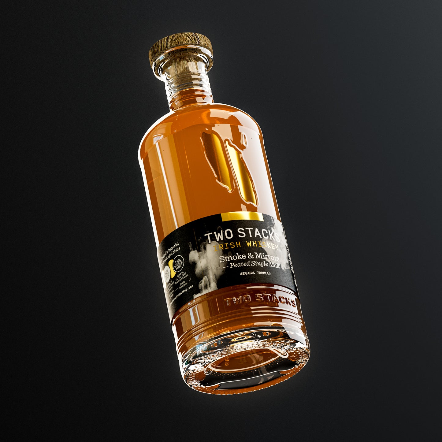 TWO STACKS Smoke & Mirrors Peated Single Malt 48% 700ml|トゥースタッフス スモーク&ミラーズ ピーテッドシングルモルト